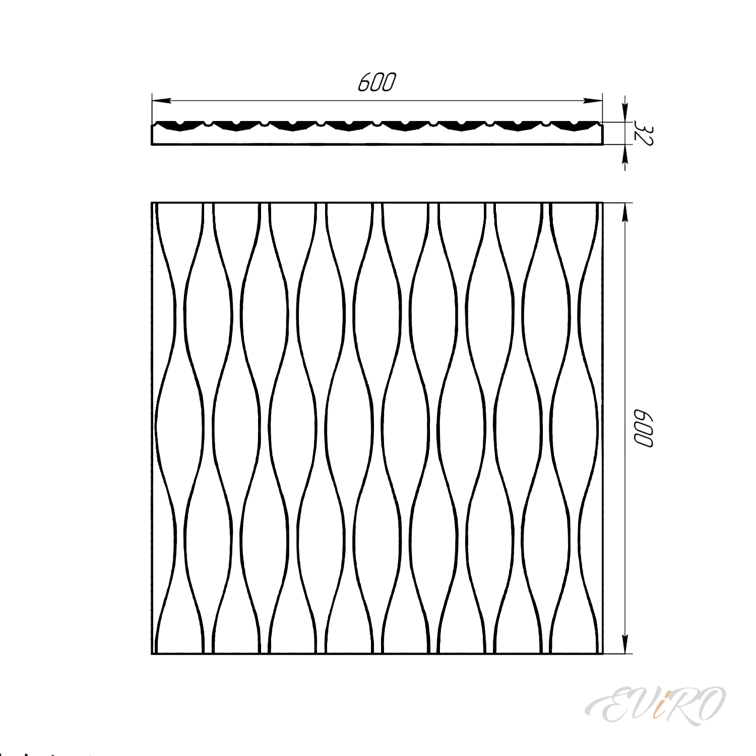 Гипсовая 3D панель EViRO Folds