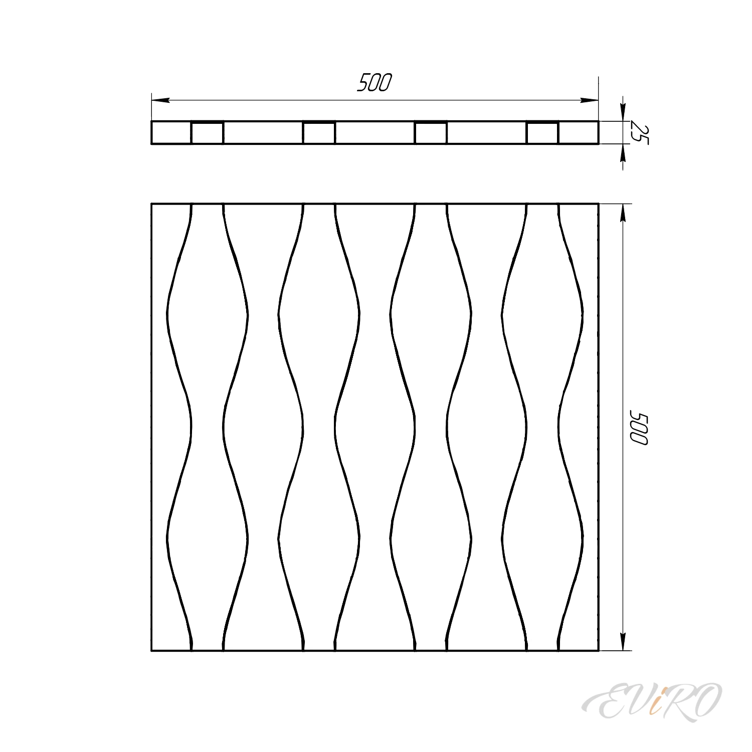 Гипсовая 3D панель EViRO Чешуя