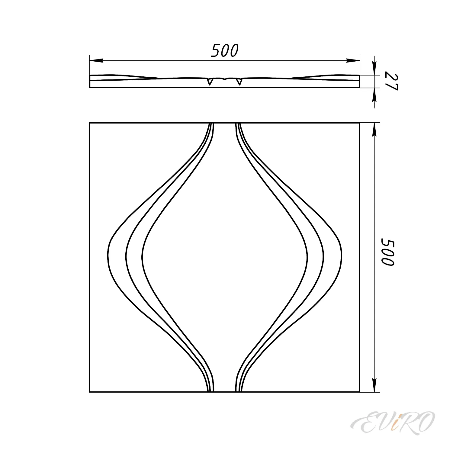 Гипсовая 3D панель EViRO Мягкий ромб