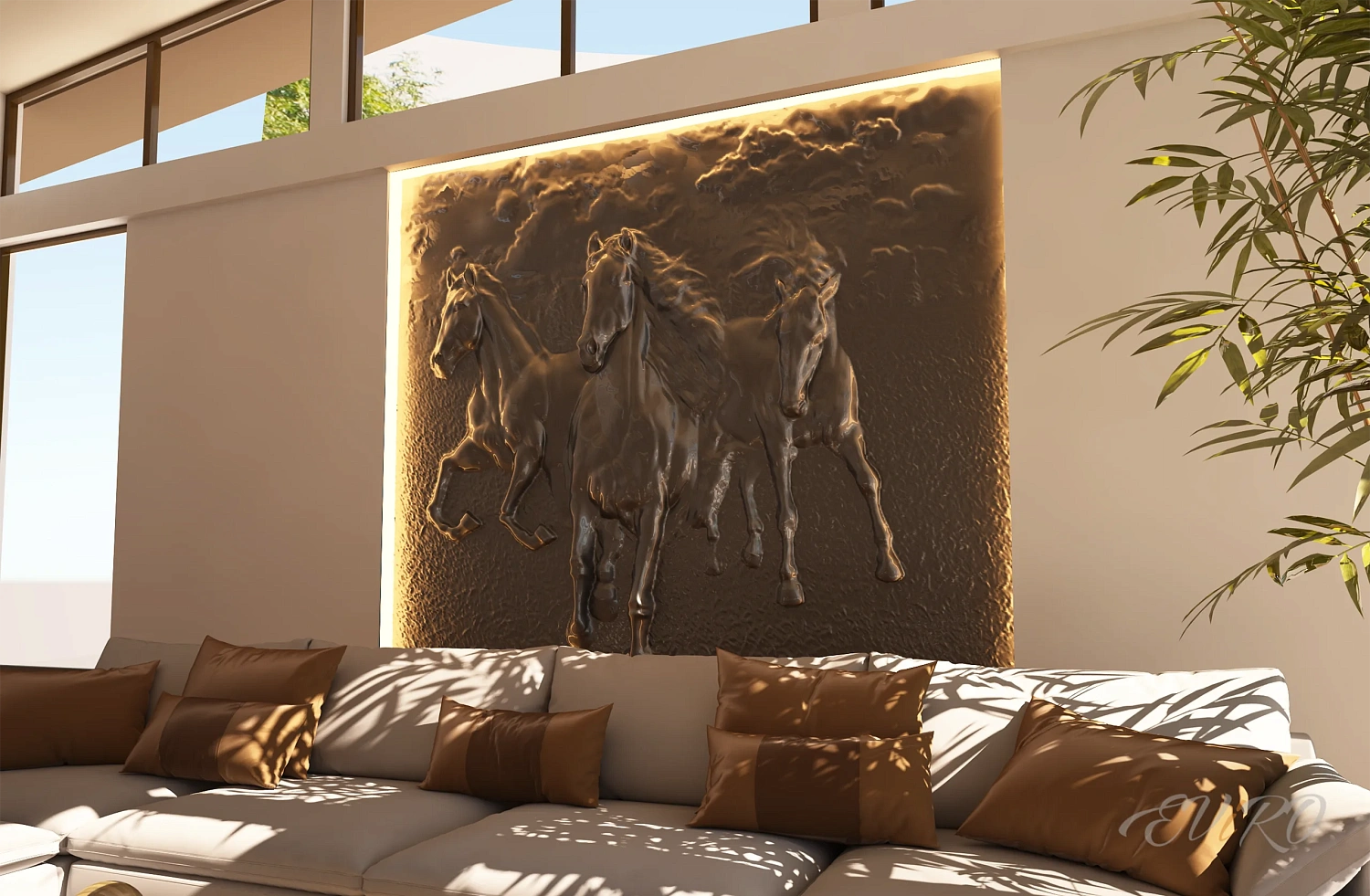 Гипсовый 3D барельеф EViRO Horse